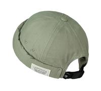 CLAPE Bonnet Docker Coton Casquette sans Visière Homme Miki Fisherman Beanie Réglable Leon Cap Outdoor Vert Green GD43