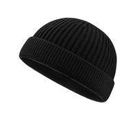CLAPE Bonnet Docker en Tricot Casquette sans Visière Homme Femme Bonnet de Trawler d'hiver Trawler Fisherman Beanie Hat Acrylic Watch Hat Short Knit Hat