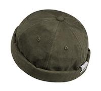 CLAPE Bonnet Docker Homme Femme Coton Casquette sans Visière Pliable | Réglable Léger Unisexe Bonnet Marin Miki Breton pour Casual Streetwear Voyage Pêche