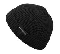 CLAPE Bonnet Docker Homme Femme Court en Tricot Knitted Beanie de Trawler Roll Cuffed Brimless Hat