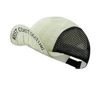 CLAPE Casquette de Baseball Été Hommes Femmes Casquette de Baseball à Bord Plat avec Visière Réglable Courte Casquette en Maille Blanc White BSSD2506