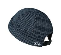 CLAPE Casquette sans Visière Casquette Docker Homme Femme Séchage Rapide Réglable Bonnet Docker Plaid Brimless Cap Bonnet Marin Beanie Cap Bleu Blue FMA2502