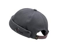 CLAPE Casquette sans Visière Homme Femme Unisexe Coton Brimless Docker Hat Bonnet de Docker Classique Bonnet Miki Commando Watch Cap Gray OG01