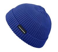CLAPE sans Bord Docker Leon Bonnet Neuf Urban Style Bord Roulé rétro Travailleur Marin Casquette Unique Street décontracté Coton Brimless Chapeau (KH07-Blue)