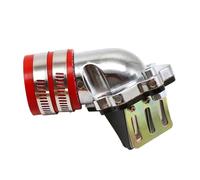 Clapet À Clapet Moto Collecteur d'admission en aluminium Racing pour scooter 2 temps Yamaha JOG50 JOG90 BWS50 CY50 Go Kart(Red)