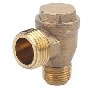 Clapet Anti-retour à 2 Voies Compresseur D'air en Laiton Raccords de Clapet Filetés Accessoires de Compresseur D'air 1/2x3/8 Accessoires Pneumatiques Outil de Joint de Tuyau Outil de Conne