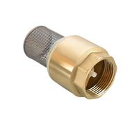 Clapet anti-retour à bande métallique Vanne de fond en laiton 1/2'' 3/4'' 1'' avec filtre maille d'acier, contrôle l'eau 1,2/1,5/2/2,5/3 pouces(1l2inch)