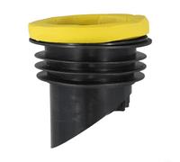 Clapet anti-retour à bride, 125 x 125 x 80 mm pour clapet anti-retour de toilettes, accessoires avec caoutchouc pour anneau anti-fuite (noir)