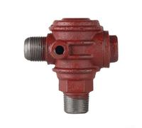 Clapet anti-retour à filetage mâle en fer à 3 ports pour pompe à compresseur d'air, outil de connecteur en fonte avec design à 3 voies pour remplacement de tube de pompe à piston, pièce de qualité