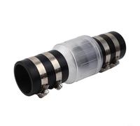 Clapet anti-retour à pompe silencieuse avec déflecteur à ressort pour éviter le refoulement des eaux usées. Corps transparent pour surveiller le débit Comprend des pinces en acier pour drainage de 3,8