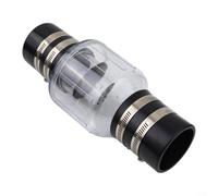 Clapet anti-retour à ressort pour tuyaux de drainage - Clapet anti-retour transparent pour pompes à eaux usées - Design à ressort - Empêche le reflux - Réduit le bruit de marteau - Avec pinces en