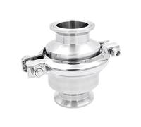 Clapet anti-retour à trois colliers en acier inoxydable 304, valve de débit unidirectionnel pour applications sanitaires, convient aux tuyaux OD de 19 mm à 76 mm, 1 paquet