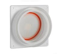 Clapet anti-retour ABS 160 mm Conduit de ventilation anti-refoulement (B) | ABS résistant à la chaleur, empêche le refoulement, s'adapte aux conduits de 160 mm, utilisation dans la salle de bain
