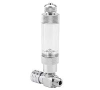 Clapet Anti-Retour CO2 en Acier Inoxydable avec Compteur de Bulles - Régulateur de Débit à Vannes Micrométriques pour Système d'Aquarium Planté - Prévention des Retours d'eau pou