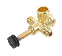 Clapet Anti Retour Compresseur à 4 Voies pour Tuyaux et Pompes | Alliage de Zinc Hpb59-1, Remplacement Quotidien, Bords Arrondis Polis, Couleur Or, Accessoires Compresseur Air