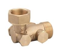 Clapet anti retour coudé EA NF DN 15 Femelle-Mâle 20x27 L.58mm 4 bouchons laiton