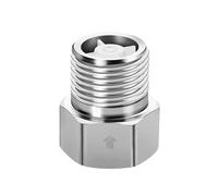 Clapet anti-retour cuivre électrolytique 1/2" femelle à 1/2" filetage mâle WC Connecteur unidirectionnel avec rondelle pour éviter le reflux, diamètre 20 mm