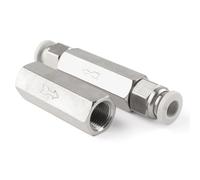 Clapet anti-retour d'air 6mm 8mm 10mm 1/4 OD, tuyau unidirectionnel, Valve en laiton unidirectionnelle, adaptateur de raccord de tuyau de compresseur d'air CV-01BSP 6MM