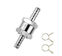 Clapet anti-retour de carburant 8 mm en aluminium avec 2 pinces à ressort pour systèmes de carburateur basse pression, voiture, moto, bateau