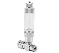 Clapet anti-retour de CO2 pour aquarium, système d'aquarium Régulateur de CO2 Vannes de comptage micrométriques en acier inoxydable Vannes de contrôle d'aiguille à tête unique Compteur de bulles[04