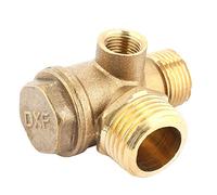 Clapet Anti-Retour de compresseur d'air, clapet Anti-Retour de compresseur d'air, 3 Ports, clapet Anti-Retour fileté mâle de compresseur d'air en Laiton, Outil de connecteur de Tube, 10 * 16 * 20mm
