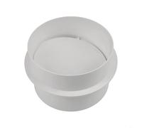 Clapet anti-retour d'échappement en PVC - Conduit d'air à sens unique - Compact - Plastique fiable - Prévention du refoulement - Pour salle de bain et cuisine - Blanc - Installation facile (200)