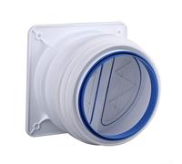 Clapet anti-retour en ABS pour hotte de cuisine - 150-200 mm - Accessoire de tuyau d'évacuation d'air pour une ventilation efficace et un contrôle des odeurs - Blanc