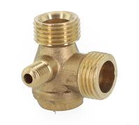 Clapet anti-retour en cuivre 3 ports pour compresseur d'air de remplacement avec 3 embouts filetés mâles 20 x 20 x 10 mm