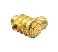 Clapet anti-retour en laiton 3 ports pour compresseurs d'air - Vanne de régulation de débit filetée mâle à trois voies, construction en alliage de zinc, 20 × 19 × 10 mm
