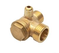 Clapet anti-retour en laiton à 3 entrées pour tuyaux de compresseur d'air pour raccords filetés standard de 10 mm, 16 mm, 20 mm