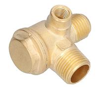 Clapet anti-retour en laiton à 3 voies | Raccord fileté 7 mm, 16 mm, 14 mm pour systèmes de gaz comprimé | Vanne de régulation de débit inversé/systèmes pneumatiques | Tolérant à