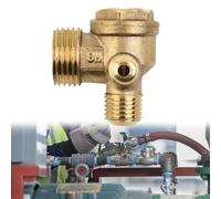 Clapet anti-retour en laiton à filetage mâle à 3 ports pour réservoir plus piston 20 mm 14 mm 10 mm Compatible avec systèmes pneumatiques d'atelier
