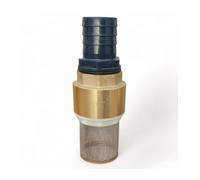 Clapet anti retour en laiton avec crépine et manchette, pour pompe - 1,5 pouces (40 mm)