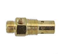 Clapet anti-retour en laiton zinc - Compresseur d'air G3/8 mâle pour filetage NPT avec compression G1/2 et port de déchargement G1/8 pour valve de sécurité de réservoir de compresseur d'air (zinc)