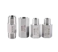 Clapet anti-retour en ligne en acier inoxydable 304, 1/8 ", 1/4", 3/8 ", 1/2", 3/4 ", 1", BSP NPT, femelle et mâle, à voie hexagonale, anti-retour(1/2",Male To Male BSP)