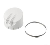 Clapet anti-retour en PVC de 50 à 160 mm avec joint d'étanchéité pour eaux usées et septiques - Couvercle de tuyau d'évacuation anti-refoulement pour l'extérieur (160 tubes)