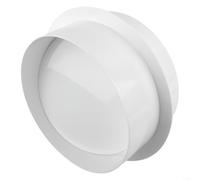Clapet anti-retour en PVC pour système d'évacuation d'air - Clapet de tuyau rond pour éviter le refoulement - Convient pour salle de bain et cuisine - 80-200 mm - Blanc (200 mm)