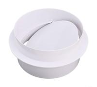Clapet anti-retour en PVC pour système d'évacuation d'air - Clapet de tuyau rond pour éviter le refoulement - Convient pour salle de bain et cuisine - 80-200 mm - Blanc (150 mm)
