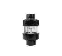 Clapet anti-retour en UPVC double interfaces pour aquarium - Raccords de tuyaux d'eau anti-refoulement et anti-siphon - 20 mm, 25 mm, 32 mm (noir, 32 mm)