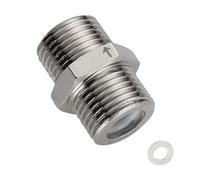 Clapet anti-retour, filetage mâle G1/2" vers filetage mâle G1/2" en acier inoxydable 304, clapets anti-retour unidirectionnels pour chauffe-eau de réservoir d'eau (20 mm de diamètre)