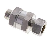 Clapet anti-retour hydraulique à bague de compression 22L (M30x2) et G3/4'' mâle en acier inoxydable 1-160bar (15-2320)psi Filetage-Tube ISO 8434-1