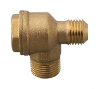 Clapet anti-retour mâle fileté 2 ports en laiton pour compresseur d'air accessoire essentiel outil (16 x 14 mm)