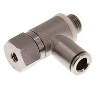 Clapet anti-retour pilote 6mm & G 1/8'' coude mâle laiton 0.5-10bar (7-145psi)