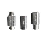 Clapet anti-retour pneumatique à ressort anti-retour femelle en laiton nickelé 6,3 mm, 1,27 cm, 1,9 cm, 1,5 cm femelle mâle hexagonal en laiton nickelé anti-retour (1L8 BSP femelle égal)