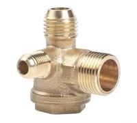 Clapet anti-retour pour compresseur d'air en laiton 10 x 14 x 16 mm, soupape de sécurité coupée pour pompe à air, valve anti-retour filetée à installation rapide, résistance à haute pression, raccord