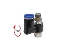 Clapet anti-retour pour feux de circulation diurne « Blue Serie » - Droit d'air, M5 a., pour un diamètre extérieur de 4 mm - Tambour de travail. Charge maximale : 10 bars, plastique/MS vern.