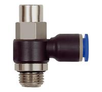 Clapet anti-retour pour feux de circulation diurnes « Blue Serie » - G1/2 - Pour tuyau extérieur Ø 12 mm Charge maximale : 10 bars, plastique/MS vern.