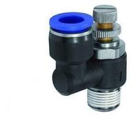 RIEGLER Riegler Clapet anti-retour à restriction « Série bleue » Entrée d’air R1/4 à 10bar Ø8mm, 298.014-8 Quantité:1