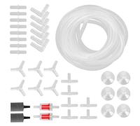Clapet anti-retour pour tuyau d’oxygène d’aquarium, ensemble de pierres à bulles pour aquarium, accessoires d’aération pour aquarium, kit complet de pierres à bulles avec (Tube à oxygène combiné G4