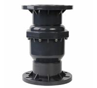 Clapet Anti-Retour Type PVC-U avec Brides Fixes Clapet Anti-Retour à Bride UPVC métrique Clapet Anti-Retour à clapet en Plastique Gris Résistant à la Corrosion 8 Pouces 6 Pouces((225mm) 8 inch)